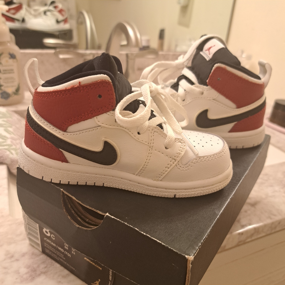 Jordan Kids' Sneakers - White, Red, Black
